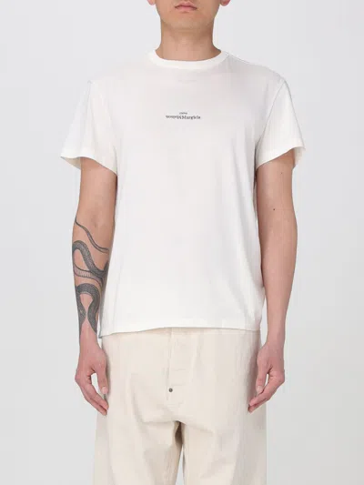 Maison Margiela Distorted Logo T-shirt In White