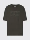 Maison Margiela Graphic Crew Neck Short Sleeve Relaxed T-shirt In Brown