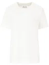 Maison Margiela Reverse Logo Cotton T-shirt In Off White