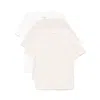Maison Margiela Neutral-hued T-shirt Set With Distinctive Stitch Logo In Shades Of Ecru