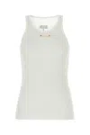Maison Margiela Ribbed Tank Top In White