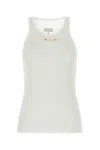 Maison Margiela Ribbed Tank Top In White