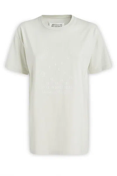 Maison Margiela 棉质平纹针织t恤 In White