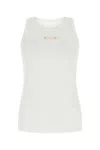 Maison Margiela Ribbed Tank Top In White