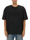 MAISON MARGIELA T-SHIRT WITH EMBROIDERED LOGO