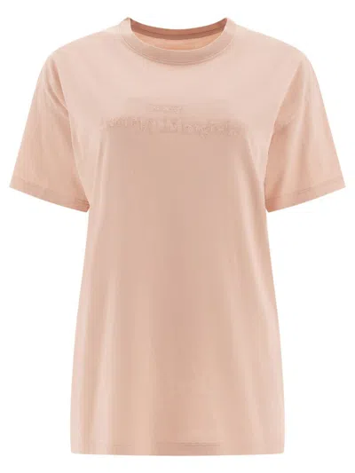 Maison Margiela T-shirt With Embroidered Logo In Neutral