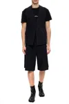 Maison Margiela Distorted Logo T-shirt In Black