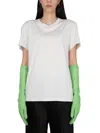 Maison Margiela Women T-shirt With Logo Embroidery In White