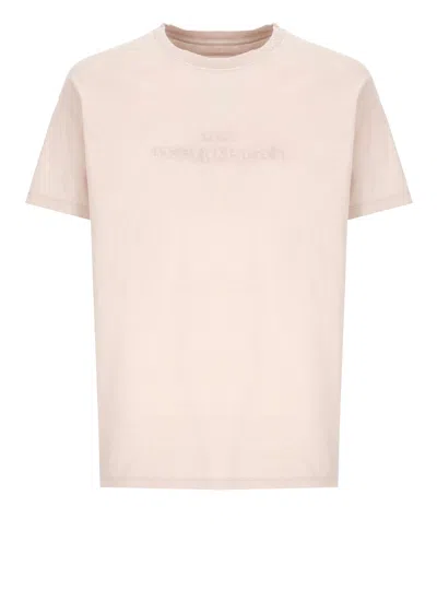 Maison Margiela Reverse Logo T Shirt With In Pink