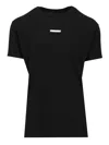 Maison Margiela T-shirt With Ribbed Fabric In Black
