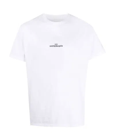 Maison Margiela Distorted Logo T-shirt In White