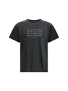 Maison Margiela Logo Cotton T-shirt In Washed Black