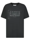 Maison Margiela Black Stamp Logo T-shirt In Black