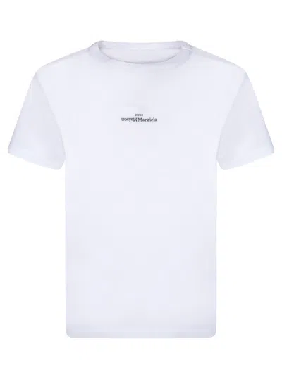 Maison Margiela Distorted Logo T-shirt In White