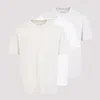 Maison Margiela Men's Set Of Three Cotton T-shirts | Size Small | S50gc0710s23973 Color 968