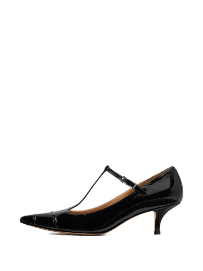 Maison Margiela T-strap Pointed Pumps In Black