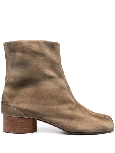 Maison Margiela Tabi 30mm Ankle Boots In Brown