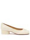 Maison Margiela Mm22 Leather Marylin Pumps With Spool Heel 5cm In White