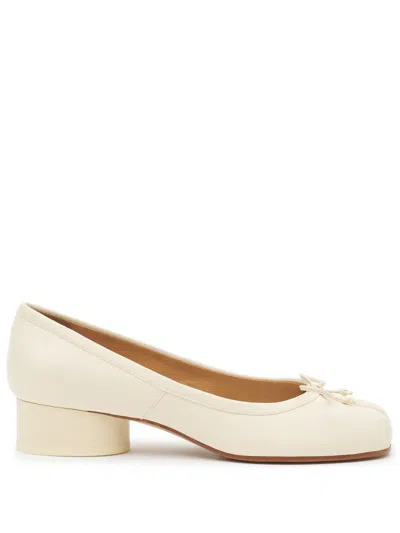 Maison Margiela White Leather Tabi Pumps