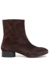 Maison Margiela Tabi 30mm Suede Boots In Brown