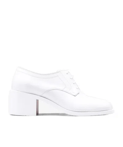 Maison Margiela Tabi 55mm Lace-up Shoes In White
