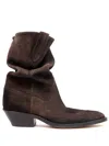 Maison Margiela Tabi 55mm Western Boots In Brown