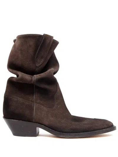 Maison Margiela Tabi 55mm Western Boots In Brown