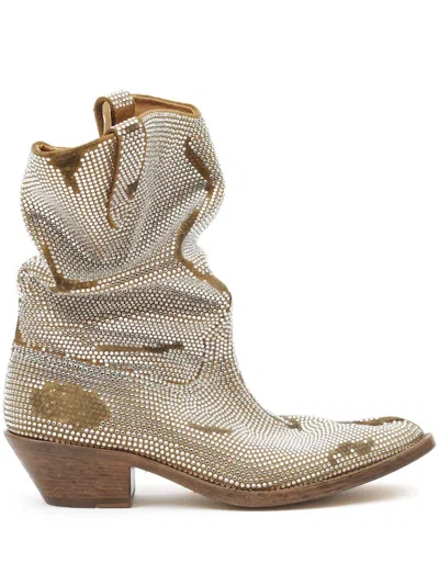 Maison Margiela Tabi 55mm Slouchy Western Boots In Neutrals