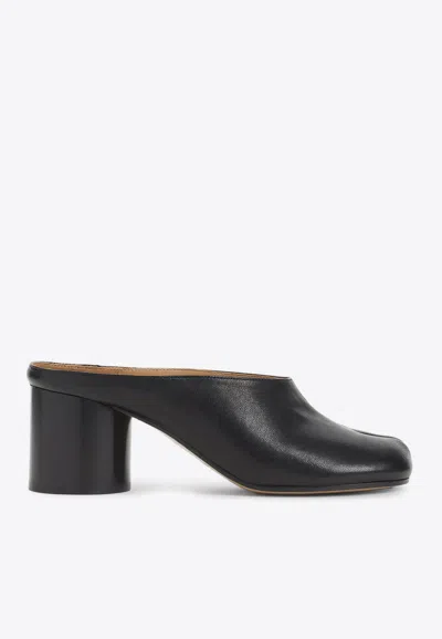 Maison Margiela Mule Tabi In Pelle In Black