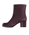 Maison Margiela Tabi 60mm Leather Ankle Boots In Red