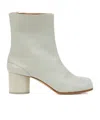 Maison Margiela Tabi Calfskin Ankle Boots In White