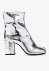 Maison Margiela Silver Tabi Broken Mirror Boots In Silver