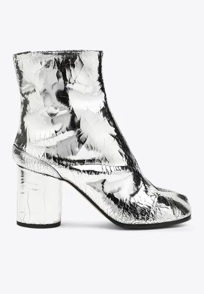 Maison Margiela Tabi 80 Mirrored Leather Ankle Boots