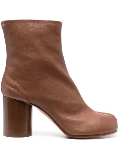 MAISON MARGIELA TABI 80MM LEATHER ANKLE BOOTS