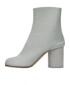 Maison Margiela Tabi 80mm Leather Ankle Boots In Gray