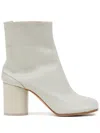 Maison Margiela Tabi 80mm Leather Ankle Boots In Neutral