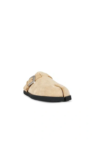 Maison Margiela Beige Tabi Daily Mule Loafers In Brown