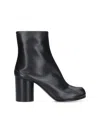 Maison Margiela Block Heel Leather Round Toe Boots