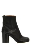 Maison Margiela Leather Tabi Ankle Boots In Black
