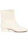 Maison Margiela Tabi Ankle Boots 30mm In White