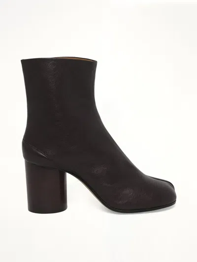 Maison Margiela Tabi Ankle Boots 8cm In Brown