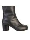 Maison Margiela Tabi Ankle Boots With Unique Tabi Toe Design And Block Heel In Black