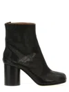 Maison Margiela Tabi 60mm Leather Ankle Boots In Black
