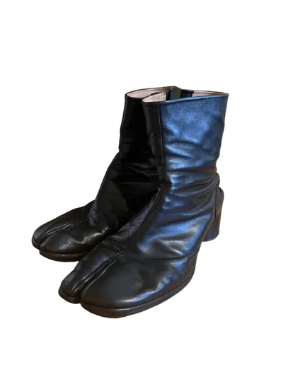 Pre-owned Maison Margiela Tabi Ankle Boots In Black