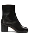 Maison Margiela Tabi Ankle Boots With Unique Tabi Toe Design And Block Heel In Black