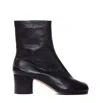 Maison Margiela 60mm Tabi Leather Ankle Boots In Black
