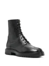 Maison Margiela Black Tabi County Combat High-top Boots In Black