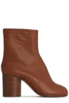 Maison Margiela Tabi Brown High Heel Ankle Boots In Leather Woman
