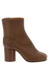 Maison Margiela Coffee-colored Tabi Ankle Boots In Brown