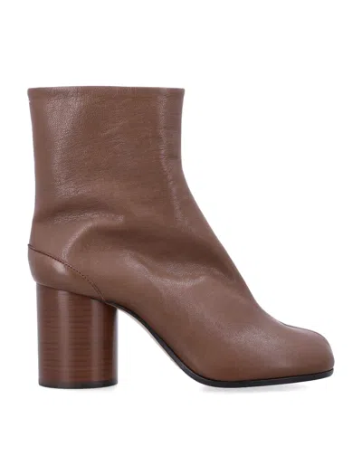 Maison Margiela Tabi Ankle Boots Woman Black In Brown